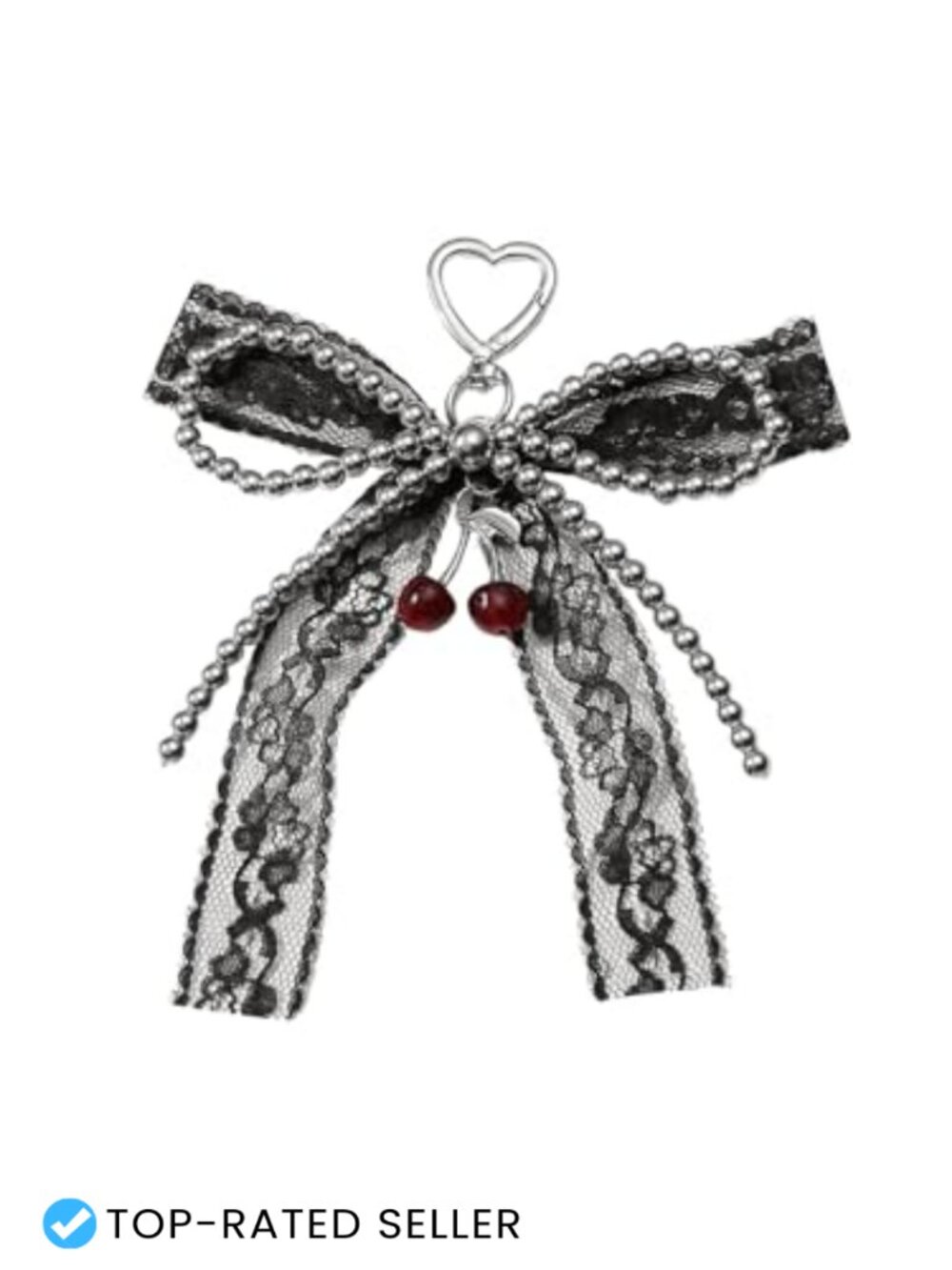 Cute Bag Charm Bow Ribbon Metal Keychain for Purse Y2K Claw Clasp